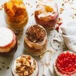 Muesli - White and Red Ceramic Bowls