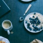 Muesli - Delicious breakfast with various food and coffee