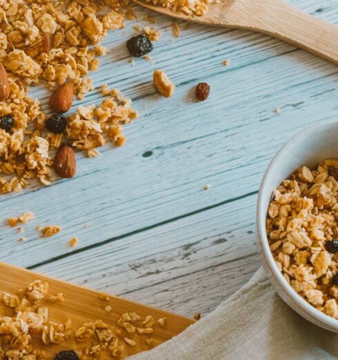 Muesli - Granola Muesli Scattered Around the Table