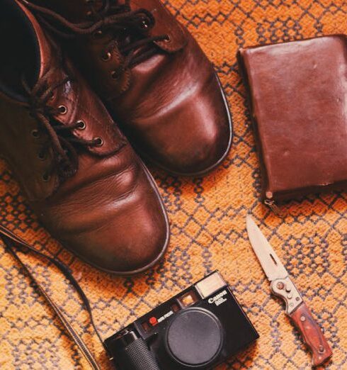 Shoes - Pair of Brown Leather Shoes