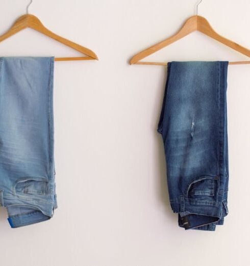 Pants - Two Hanged Blue Stonewash and Blue Jeans