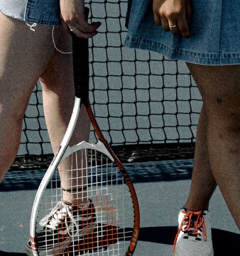 Skirts - Two Women Holding Tennis Rackets