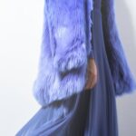 Dress - Woman Wearing Blue Fur Coat And Dress