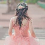 Gown - Woman Wearing Pink Floral Gown Stands Near Green Trees at Daytime