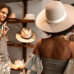 Outfits - Woman in White and Blue Dress Wearing White Hat