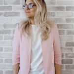 Cardigan - Woman in Pink Cardigan and White Shirt Leaning on the Wall