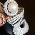 Accessories - Silver-colored Ring With Clear Gemstone and White Pearl