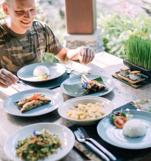 Meals - Man and Woman by Table