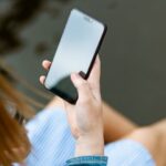 Look - Person Holding Smartphone White Sitting