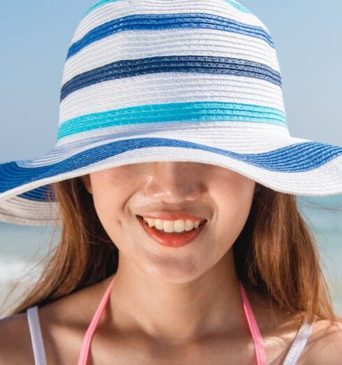 Hat - Woman Wearing Sun Hat