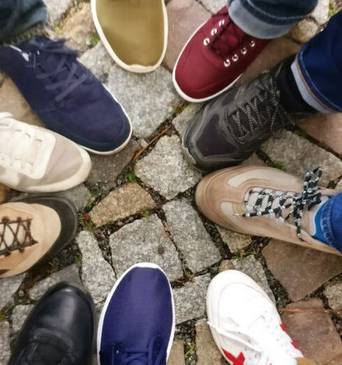 Shoes - People Forming Round by Shoes