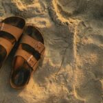 Sandals - Pair of Brown Footbed Sandals