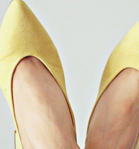 Shoes - Person Wearing Yellow Shoes