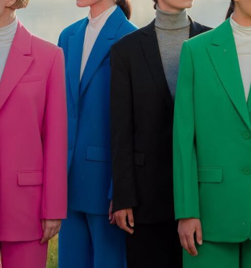 Blazers - Group of Women Wearing Blazers and Trousers in Different Colors