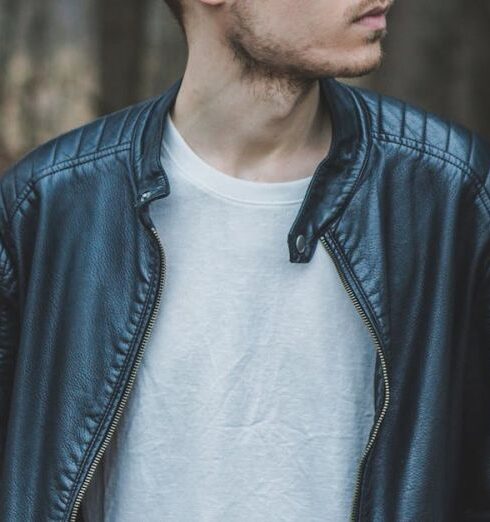 Jackets - Photo of a Man Wearing Black Leather Jacket