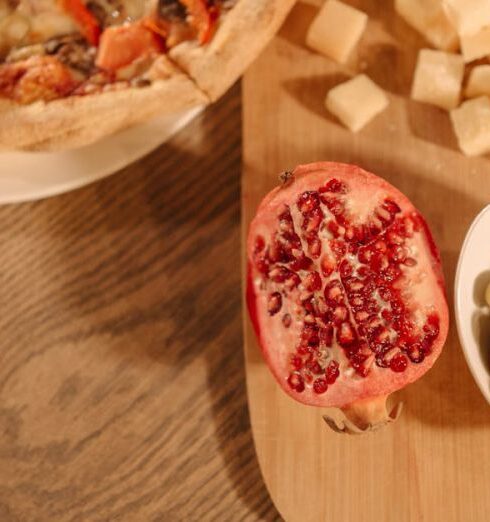 Healthy Eating - White Round Ceramic Plate With White Round Food