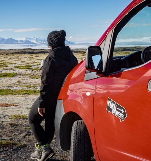 Windbreaker - Free stock photo of automotive, beautiful landscape, camper van