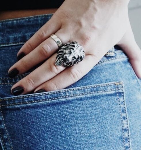 Jeans - Woman in Blue Jeans with Hand on Waist