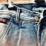 Jeans - Selective Focus Photography of Blue Denim Bottoms Hanged on Gray Metal Hanger