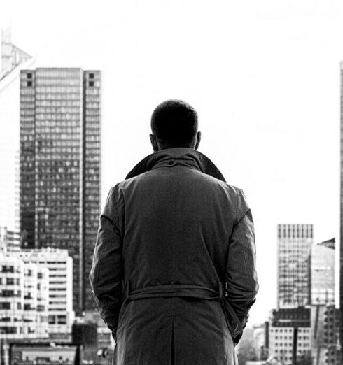 Coat - Monochrome Photo of Man Wearing Trench Coat