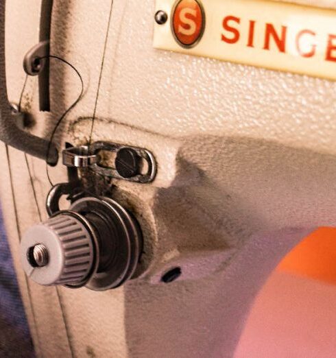 Jeans - White Singer Sewing Machine