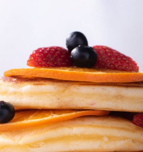 Breakfast - Close Up Photo of Stacked Pancakes