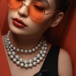 Luxury Fashion - Woman in Sunglasses With Beaded Necklace