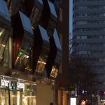 Fashion Boutiques - Street in City in Poland at Night