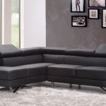 Furniture - Black Fabric Sectional Sofa Near Glass Window