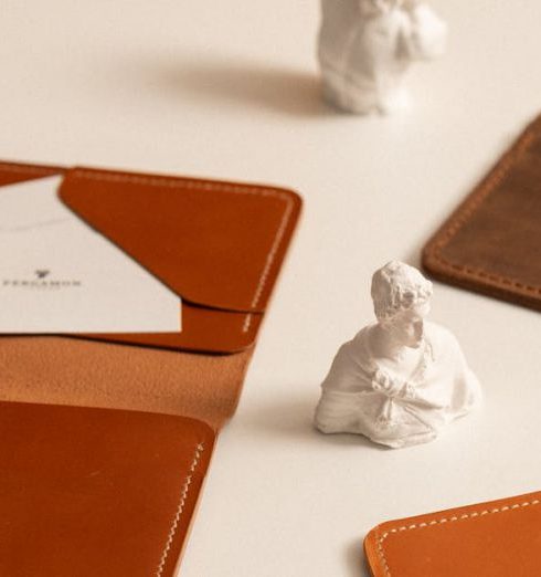 Home Décor - Leather Wallets on a White Table