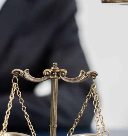 Ethical Practices - Brass Colored Balance Scale on a Lawyer's Table