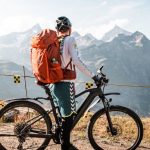 Outdoor Gear Stores - Man on Bike Trip in Mountains