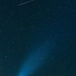 Hiking Gear - Hiker with Flashlight Looking at Starry Night Sky