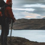 Trekking Poles - Man Standing on Hill with Backpack