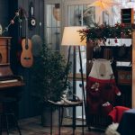 Music Gifts - Living Room with Piano and Christmas Decorations