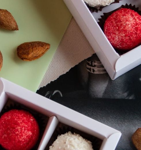 Foodie Gifts - Chocolates among Scattered Almonds