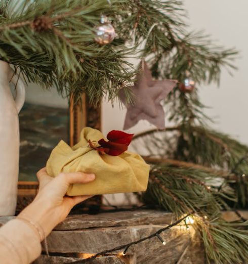 Eco-Friendly Wrapping - A Person Holding a Present