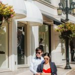 Fashion Boutiques - Woman in Red Dress in City