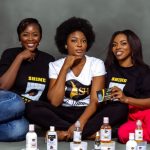 Skincare Brands - Three Sisters Sitting with Beauty Products