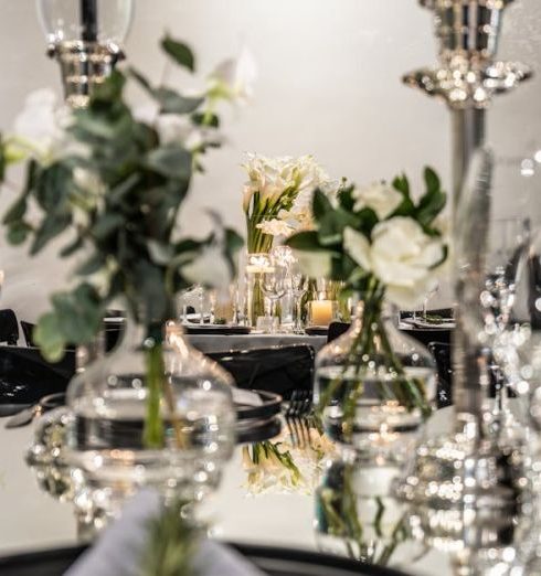 Exclusive Events - Glassware at Reception Venue