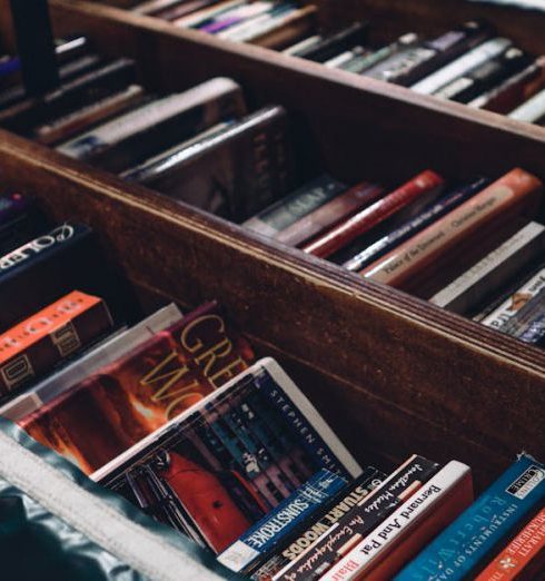 Used Bookstores - Display of a Street Stand Selling Secondhand Books