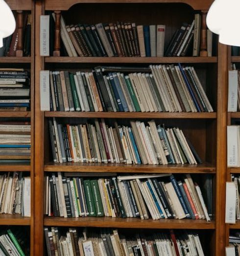 Academic Books - Books in Wooden Bookshelves