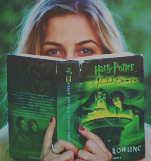 Fiction - Woman Reading Harry Potter Book