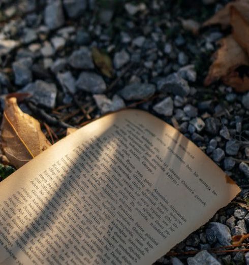 Poetry Readings - Page of a Book in a Forest