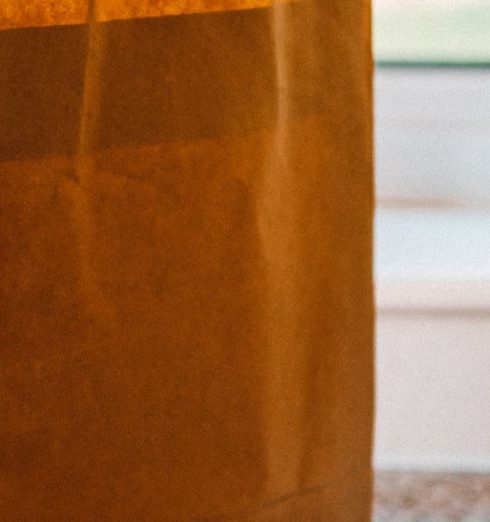 Groceries - Several Apples Beside Bread Pack And Brown Paper Bag