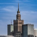 Mid-Century Modern - Palace of Culture and Science over Buildings in Warsaw