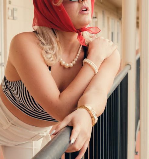 Vintage Clothing - Blonde Woman in Sunglasses and Handkerchief