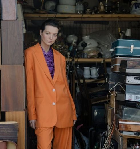 Vintage Accessories - Photo of a Woman in a Flea Market