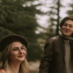 Vintage Clothing - Smiling Couple in Park