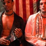 Vintage Accessories - Men in Jackets Standing with Flag of USA behind